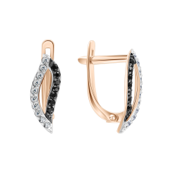 Earrings with zirconia 