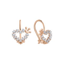 Серьги c фианитами 