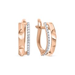 Earrings with zirconia 