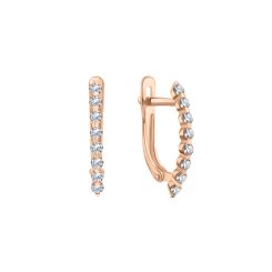 Earrings with zirconia 