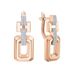 Earrings with zirconia 