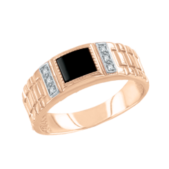 Men's ring with zirconia 