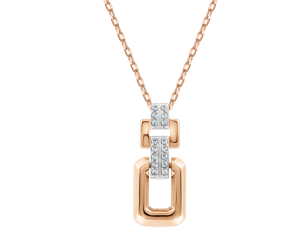 Necklace with pendant and zirconia 
