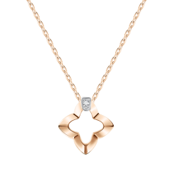 Колье с подвеской и фианитом 