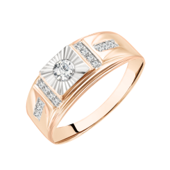 Men's ring with zirconia 