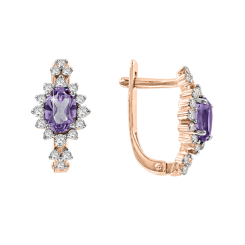 Ohrhänger mit Amethyst und Zirkonia 