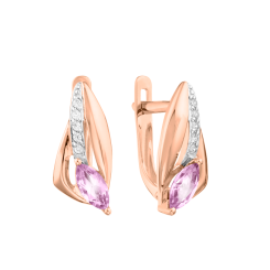 Ohrhänger mit Amethyst und Zirkonia 