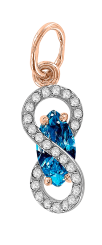 Anhänger mit Topas und Zirkonia 