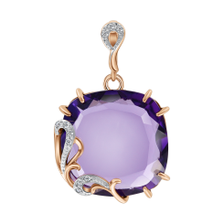 Anhänger mit Amethyst und Zirkonia 