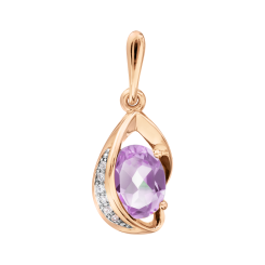 Anhänger mit Zirkonia und Amethyst 