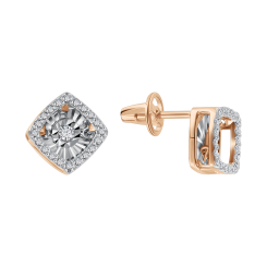 Серьги-пуссеты с бриллиантами 