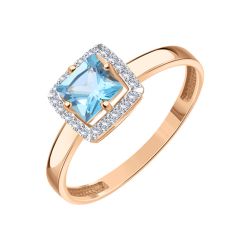 Damenring mit Topas und Zirkonia 