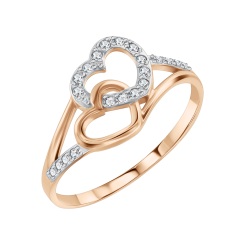 Women's ring with zirconia 
