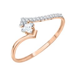 Women's ring with zirconia 