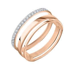 Women's ring with zirconia 