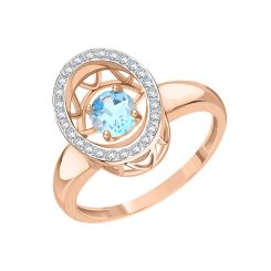 Damenring mit Topas und Zirkonia 