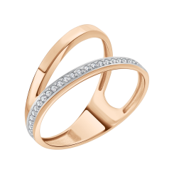 Кольцо с фианитами 