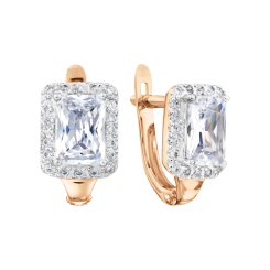 Earrings with zirconia 