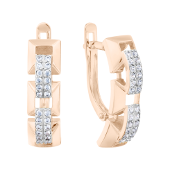 Earrings with zirconia 