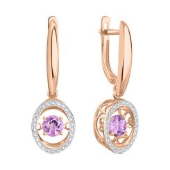 Ohrhänger mit Amethyst und Zirkonia 