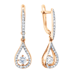 Earrings with zirconia 