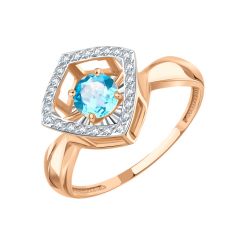 Damenring mit Topas und Zirkonia 