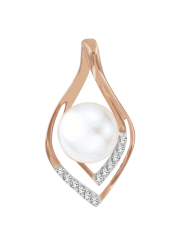 Anhänger mit Perle und Zirkonia 