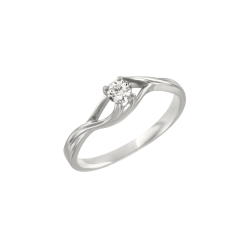 Women's ring with zirconia 