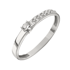 Women's ring with zirconia 