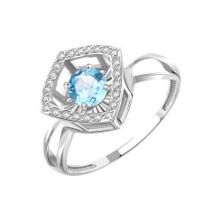 Damenring mit Zirkonia und Topas 