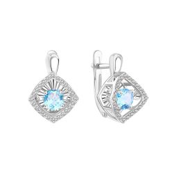 Ohrhänger mit Topas und Zirkonia 