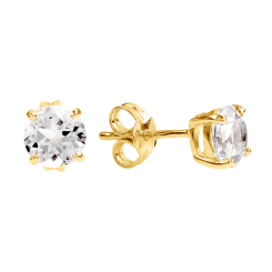 Stud earrings with zirconia 
