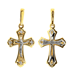 Pendant cross with zirconia 