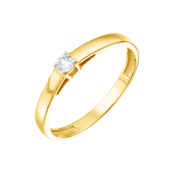 Women's ring with a brilliant 