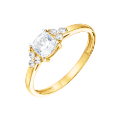 Women's ring with zirconia 