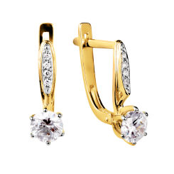 Earrings with zirconia 