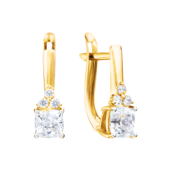 Earrings with zirconia 