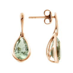 Ohrstecker mit grünen Amethysten 