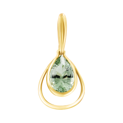 Pendant with green amethyst 