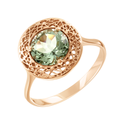 Damenring mit grünem Amethyst 