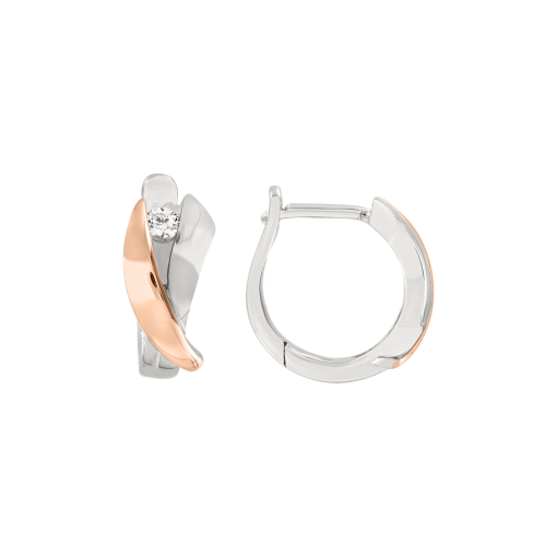 Hoops earrings with zirconia 