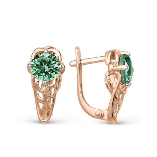 Earrings with sitall 