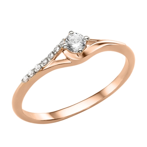 Women's ring with zirconia 