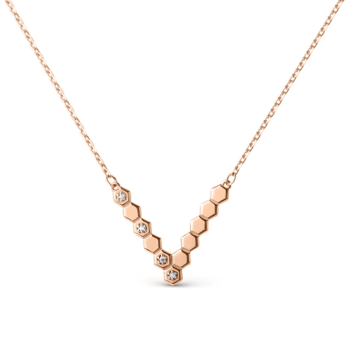 Collier mit Anhänger und Zirkonia 