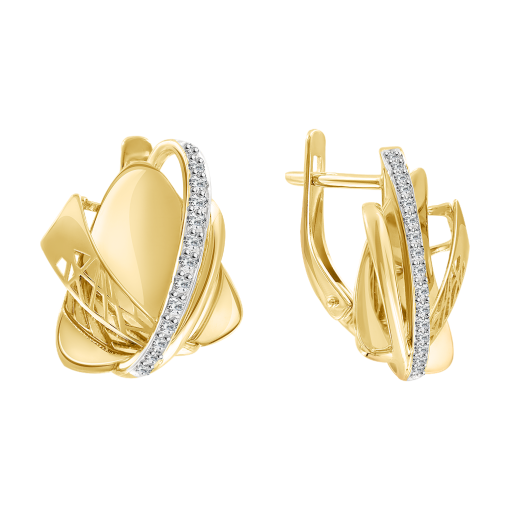 Серьги с фианитами 