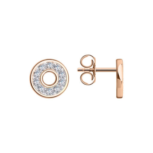 Stud earrings with zirconia 