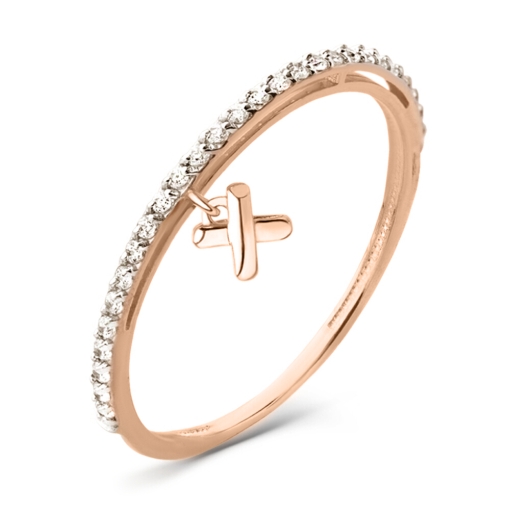 Women's ring with zirconia 