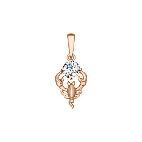Pendant "Scorpion" with zirconia 