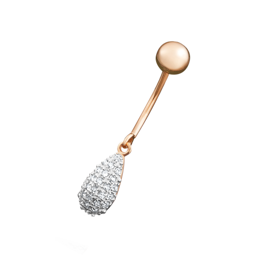 Bauchpiercing mit Zirkonia 