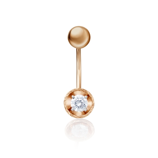 Bauchpiercing mit Zirkonia 
